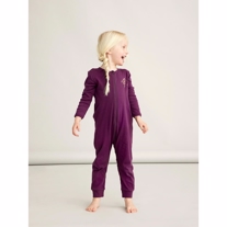 NAME IT 2-Pak ØKO Natdragter Prune Purple (Uden Fødder)